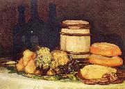 Stilleben mit Fruchten, Flaschen, Broten Francisco de Goya